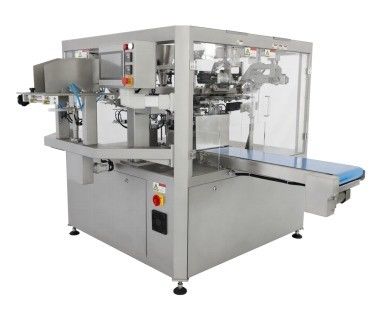 Elektrisch aangedreven verpakkingsmachine voor koffiebonen en noten met meerdere weegkoppen