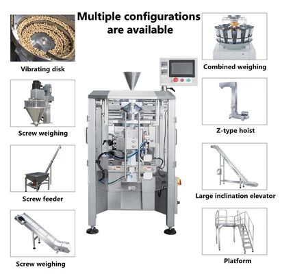 0.8L Verticale poedergranulaatzakjes verpakkingsmachine voor koffiebonen melkpoeder