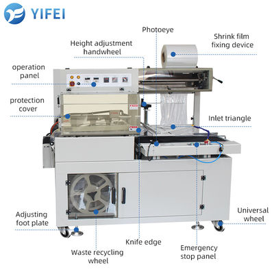 450L industriële papieren bekers POF PVC PE Film Wrap Warm shrink wrapping machine voor hotels