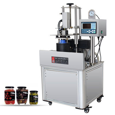 220V/50/60HZ Automatische vacuümdekselmachine voor voedsel saus potten glazen containers flessen