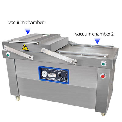 2.1 kW dubbelkamera vacuümverpakkingsmachine voor kleding/chemische vloeistof/goederenzakken