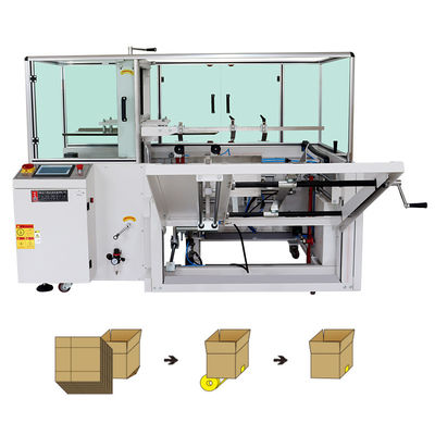 Plastic verpakkingsmateriaal Volledig automatisch doosdoos Karton erector met onderverzegeling