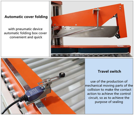 Automatische bandverzegelingsmachine met vouwkap met maximale snelheid van 20 M/MIN