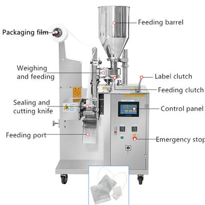 Kleine granulaire artikelen Automatische verpakkingsmachine voor het vormen van zakken en het vullen