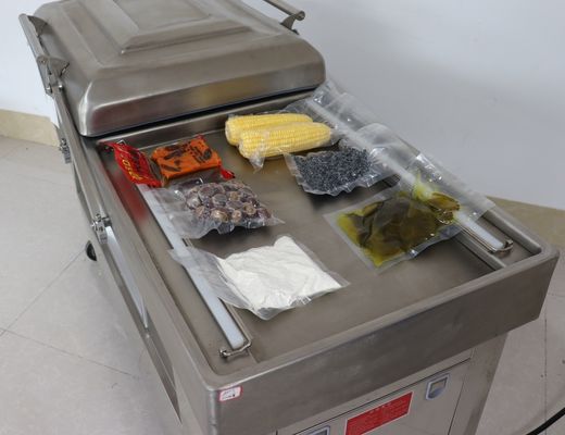 Industriële dubbelverzegelingsvacuümverzegelmachine voor voedselverpakkingen in machines