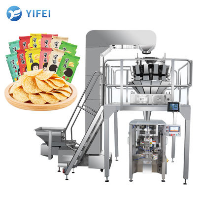 Meerdere weegkoppen Chips Noten Koffiebonen Verticale verpakkingsmachine voor korrels