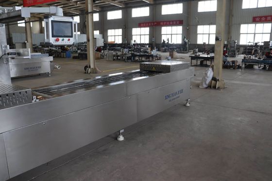 Elektrisch aangedreven automatische thermovormende vacuümverpakkingsmachine met vaste bak met gasvulling