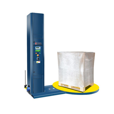 Grote houten doos Film Stretch Wrapping Machine met 1500mm draaitafel en draaiband