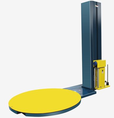 Verpakkingsmachine voor verpakkingsmateriaal van kunststof op pallets en rekfilmbanden