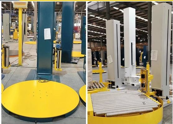 Automatische verpakkingsmachine voor de verpakking van palletten met rekfilm