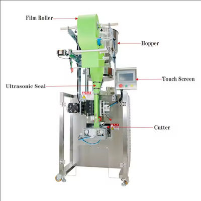 Kleine ultrasone afdichting Silica gel afdichting verpakkingsmachine voor papier bij 10-60 zakken/min