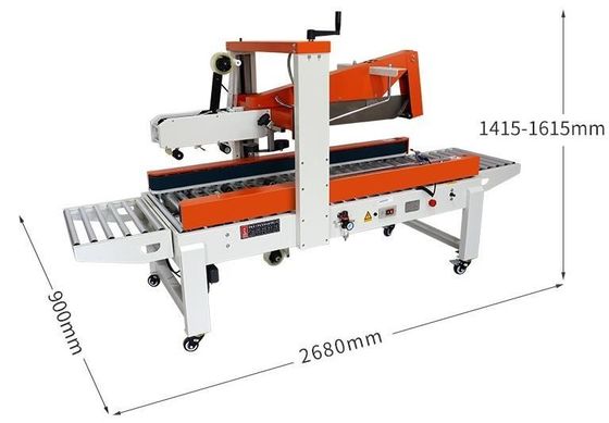 Verstelbare vouw- en afdichtmachine voor verschillende kartonnenhoogtes