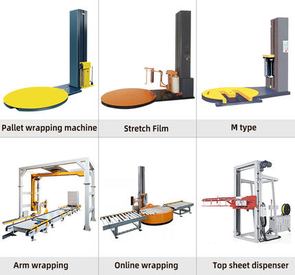 Stretch Film Palet Stretching Wrapping Wrapper Machine met 100%-250% Stretching Ratio