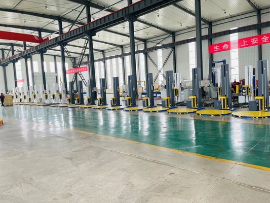 Elektrisch aangedreven automatische rekfilmverpakkingsmachine van type 1650 voor het inpakken van pallets