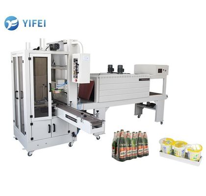 Houtmateriaal PE-filmpakket Verkleiningstunnelverpakkingsmachine voor waterflessenverpakkingen