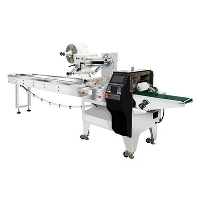Volledig automatische horizontale kussensak Donuts Burger Croissant Brood Flow Packing Machine