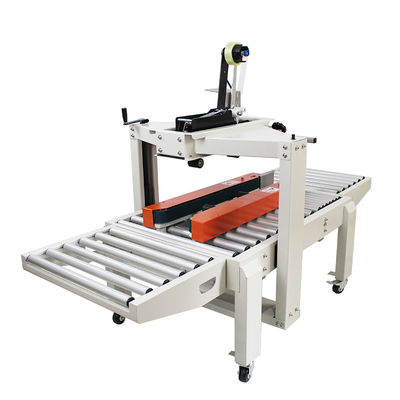 Compacte en duurzame semi-automatische hoek zijrand kartonnen doos taping afdichting machine