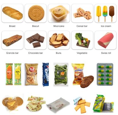 Automatische plastic zak met kussen broodverpakkingsmachine met 90-400 mm verpakkingsfilmbreedte