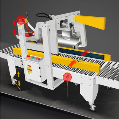 400W semi-automatische flap folder box carton case sealing machine met links-rechts aandrijving