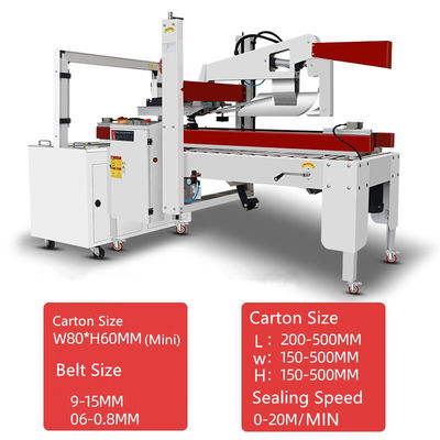 Carton Casing Sealing Strapping Packing Machine Apply Carton Hoogte 150-500mm 106 KG
