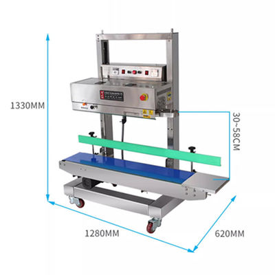 Vervoerbelasting 20 kg continue automatische verticale bandverzegeling voor opstaande zakzakken