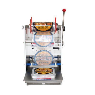 Handdruk Takeaway Snackbox Handmatige afdichtmachine met houten verpakkingsmateriaal