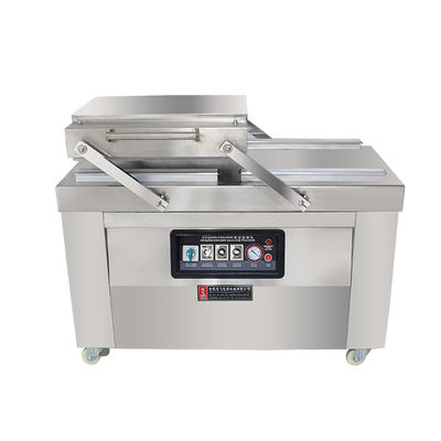 Commerciële semi-automatische DZ 400 dubbele kamer vacuümverzegel voor 4pcs verzegelbanden