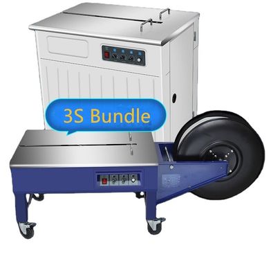 750 mm werktafel elektrische riemmachine met hoog laag platform en polypack PP riem