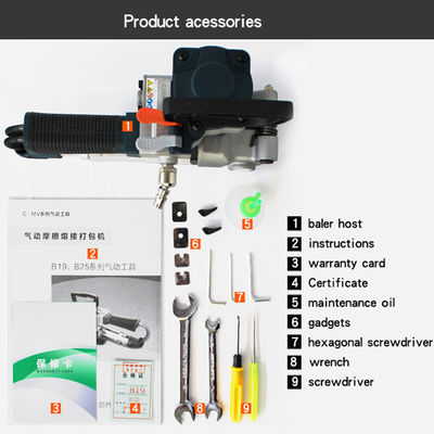 Plastic Packaging Material B19/B25 Handheld Pneumatic Strapping Wrapping Machine Voor PP PET Strap