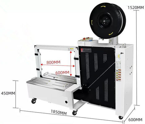101A Volledig automatische hoge bureau doos Strapper Carton Strapping Machine voor 9-15mm riem