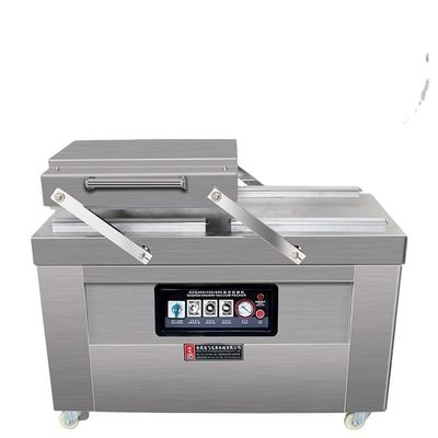 Verpakkings- en afdichtingsmachine voor levensmiddelen met roestvrij staal 201 Dubbelkamer vacuümdichtmachine