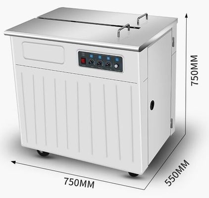 Halfautomatische PP-bandverpakkingsmachine met dubbele motor voor het afdichten van kartonnen