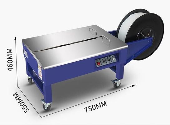 60 kg Verticale Semi Auto PP Belt Box Packing Strapping Machine met 250W stroomvoorziening