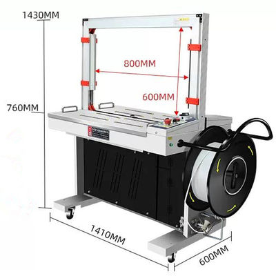 Volledig automatische machine voor het vastmaken van kartonnen kartonnen borden voor het hoge bureau met riemgrootte W 9-15 mm / T 0,6-1 mm