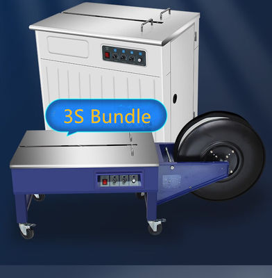 Halfautomatische bandmachine voor het verpakken van PP-banden en kartonnen papier
