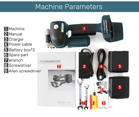 Elektrische 19 mm PET handverpakkingsmachine voor plastic verpakkingsmateriaal