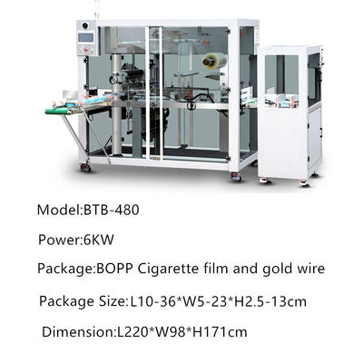 Innovatieve machine voor het verpakken van cellophane voor dranken met een verpakkingssnelheid van 30-60 stuks per minuut