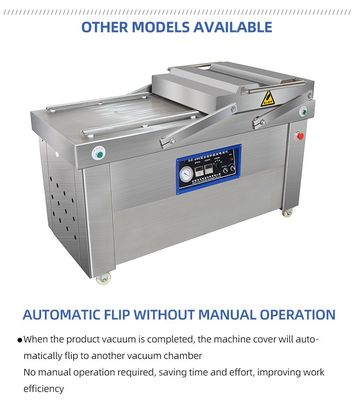 Dubbelkamer vacuümverpakkingsmachine voor Hamburg Burrito Roti Prata Cashew Pistachio Nut