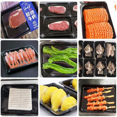 690*490mm Plaatgrootte Thermoforming Vacuum Tray Seal Skin Packaging Machine voor durian