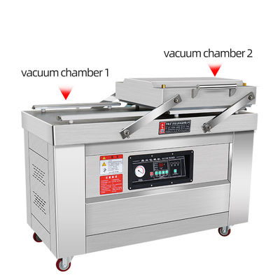 Voedselvacuümverpakkingsmachine met dubbele platbedkamer en 400mmx10mm afdichtband