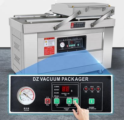 Voedselvacuümverpakkingsmachine met dubbele platbedkamer en 400mmx10mm afdichtband