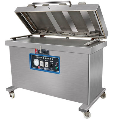 Vacuümverpakkingsmachine voor zeevissen met 400 mm*2pcs verzegelingslengte en pompvermogen van 40m3/h