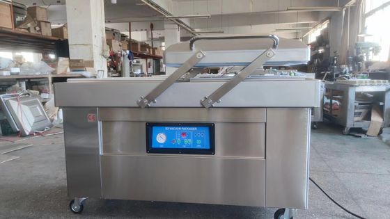 Halfautomatische commerciële dubbelkamer vacuümverzegelingsmachine voor plastic verpakkingsmateriaal