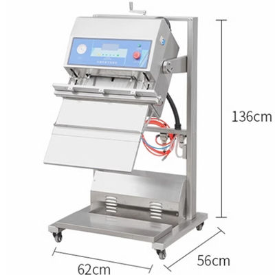 Voedselvacuümdichtingsmachine met pneumatisch verticaal ontwerp Dichtingsbreedte 10 mm 85 KG
