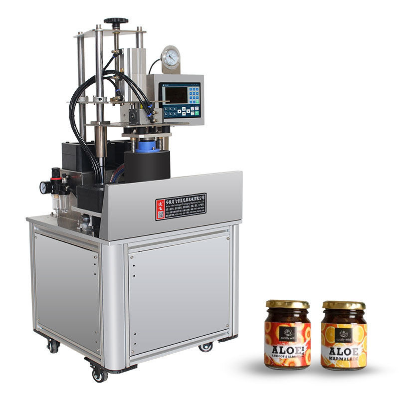 220V/50/60HZ Automatische vacuümdekselmachine voor voedsel saus potten glazen containers flessen