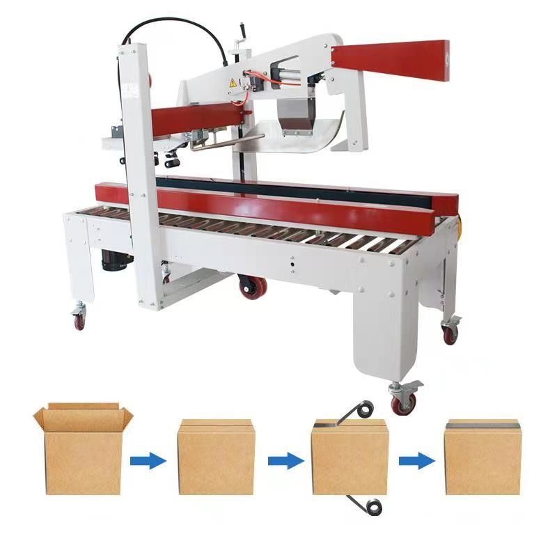 Verzegelbreedte 48-75 mm Auto Flapper Karton vouw- en verzegelmachine voor zware dozen