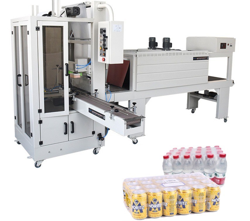 500 ml 1L 2L olieflessen Flow Conveyor Film Wrap Shrink Wrapping Machine met ontwerp