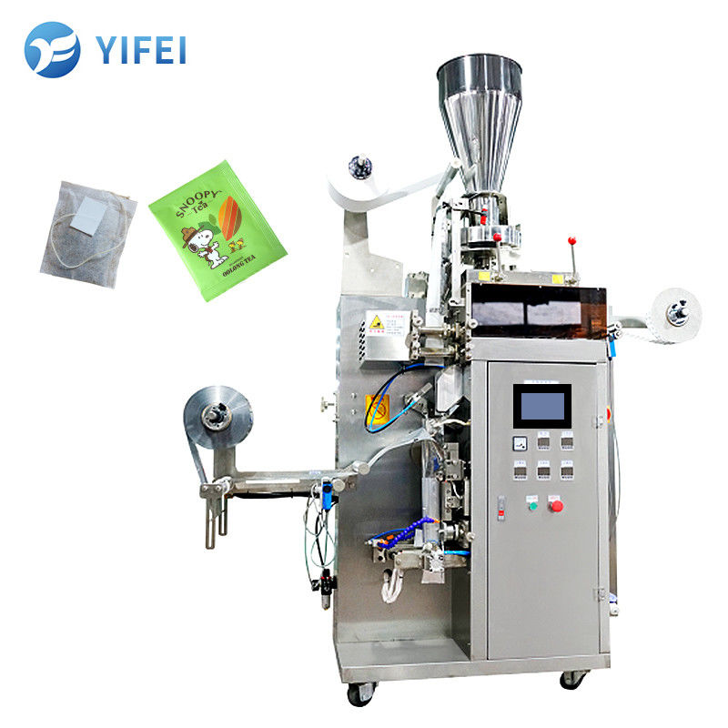 Automatische theezak verpakkingsmachine met kop meting poeder thee 1-10g tag line verpakking