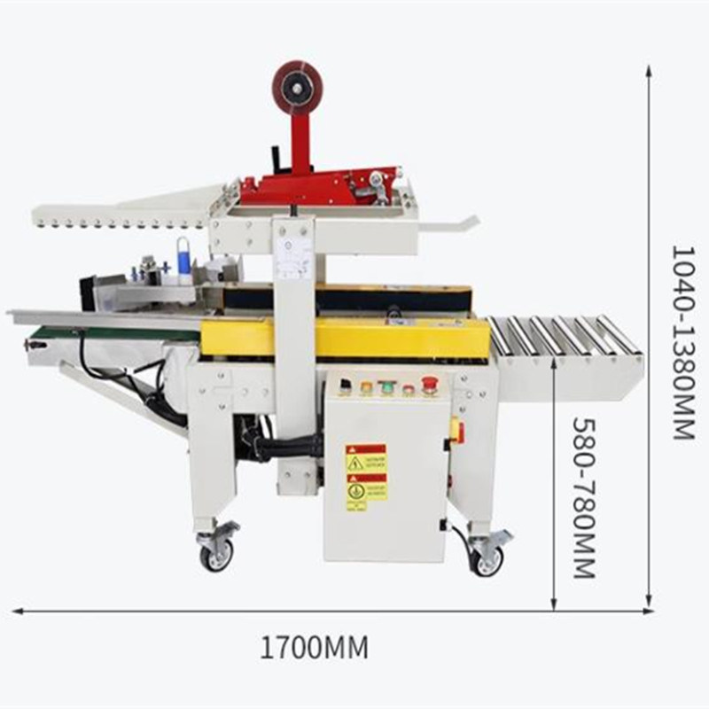 Versatile kartonverzegelings- en etiketteringsmachine voor verpakkingen