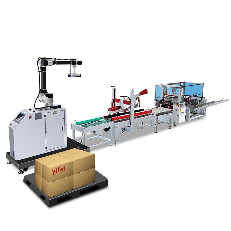IP65 Verpakkingslijn met doos kartonnen zak, doos erector vouwverzegler palletsysteem